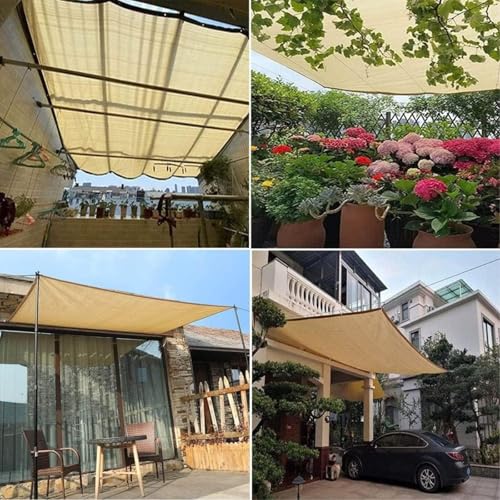 Toile d'ombrage durable 8x12m bâche filet protection solaire poulailler - 7