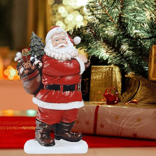 Figurine de Père Noël debout en résine pour centre de table et décoration festive