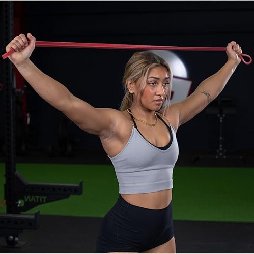 Miniatura 7 de Titan Fitness Bandas de látex ligeras de 41 pulgadas, bandas de dominadas, juego de bandas de resistencia para entrenamientos, fitness y