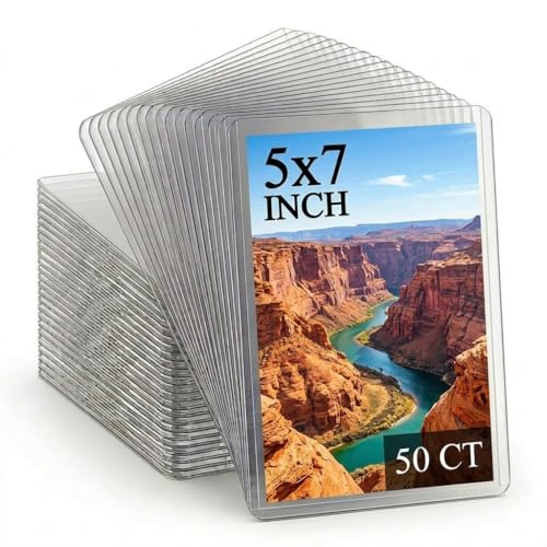 50ct 5x7 Toploaders - Ultra Durable Card Protectors for Trading Cards, Photos & Collectibles, Crystal Clear, Archival-Safe, Fits 5x7 Inch Sheets