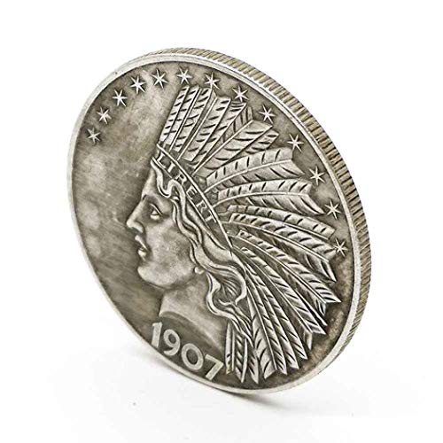 YukaBa MarshLing Antique Liberty Indian Head Ten-Dollars Coin – Great American Commemorative Old Coins- Uncirculated Morgan Dollars-Discover History of US Coins Perfect Quality