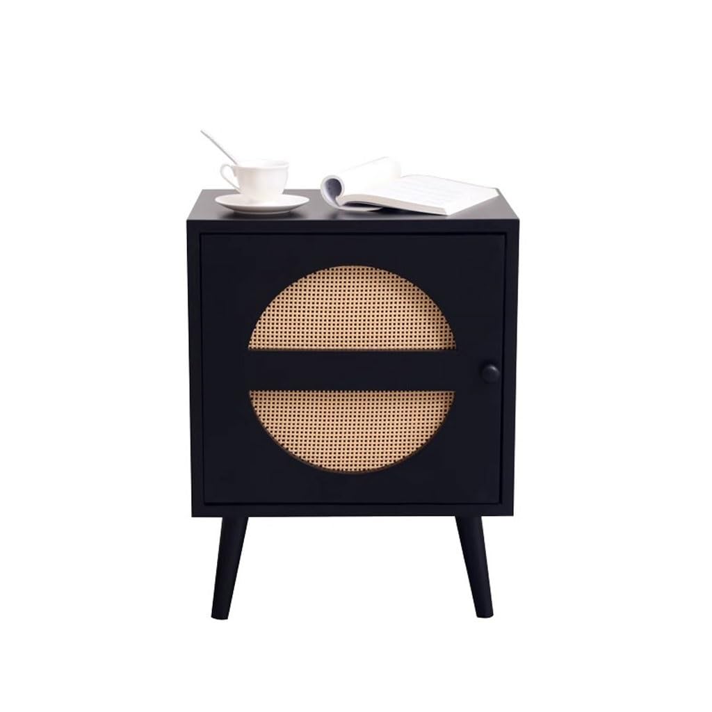 BHGFYXBS Side Tables Bedroom Small Modern Minimalist Bedside Table Bedroom Bedside Cabinet Small Apartment Black Minimalist Bedside Cabinet Bedside Tables
