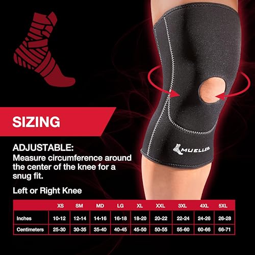 image for MUELLER Sports Medicine Open Patella Knee Sleeve, Knee Pain Relief Sup