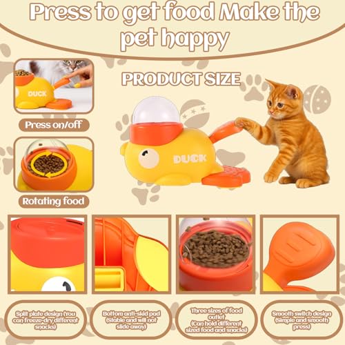 Dog Treat Dispenser Toy, Dog Puzzle Toys, Duck Shape Treat Dispenser Dog Toy, Fun Interactive Puppy Enrichment Toys, Dog Puzzle Feeder for Small Medium Large Cats Dogs Resistant Chew Pet Feeder - Image 3