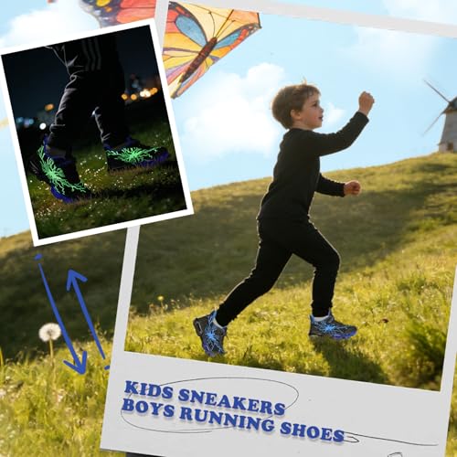 Image of VITUOFLY Boys Girls Sneakers Kids Mesh Lightweight Running Tennis Shoes