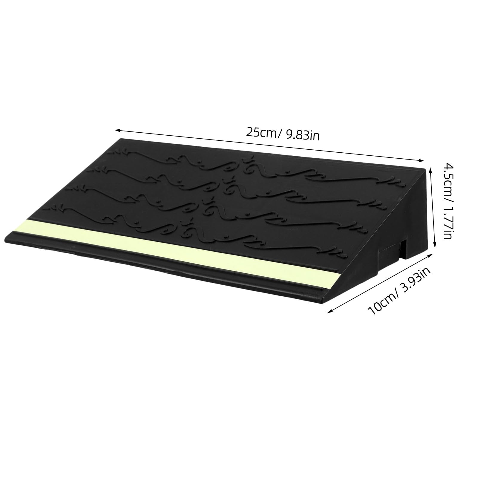 Cabilock Rampe de Seuil pour Aspirateur Robot en Plastique Noir 25x4,5 Cm Tapis Antidérapant Polyvalent pour Seuils de Porte Intérieur Maison