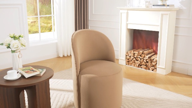 Sillón giratorio terciopelo gris oscuro miniatura 7
