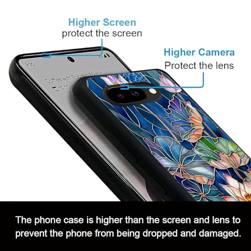 Coque Google Pixel 10A antichoc coque de protection fleurs lotus vitrail - 3
