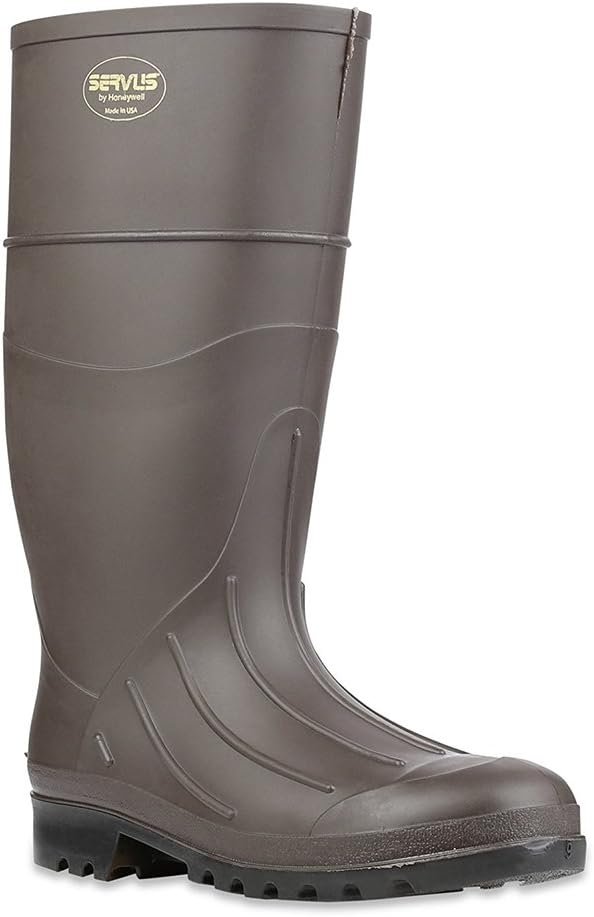 Servus 15" PVC Polyblend Soft Toe Men's Work Boots, Brown (18805)