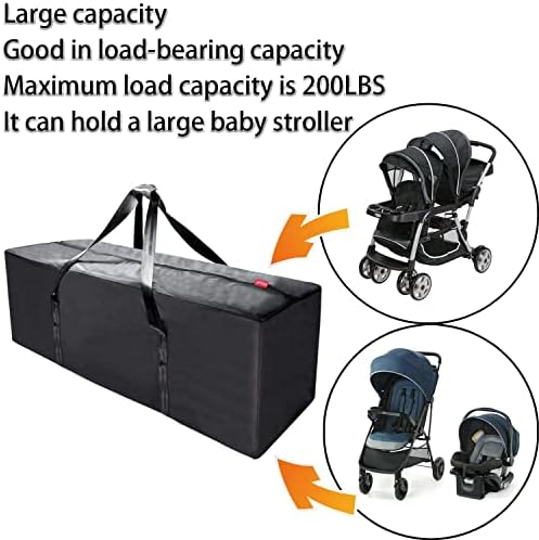 JUYEER 47 inch Sports Duffle Bag - 190L Extra Large Travel Duffel Luggage Bag - 800D Oxford Sports Duffle Bag for Car with Upgrade Zipper and handles, Durable & Waterproof, Black 2 JUYEER 47 inch Sports Duffle Bag - 190L Extra Large Travel Duffel Luggage Bag - 800D Oxford Sports Duffle Bag for Car with Upgrade Zipper and handles, Durable & Waterproof, Black