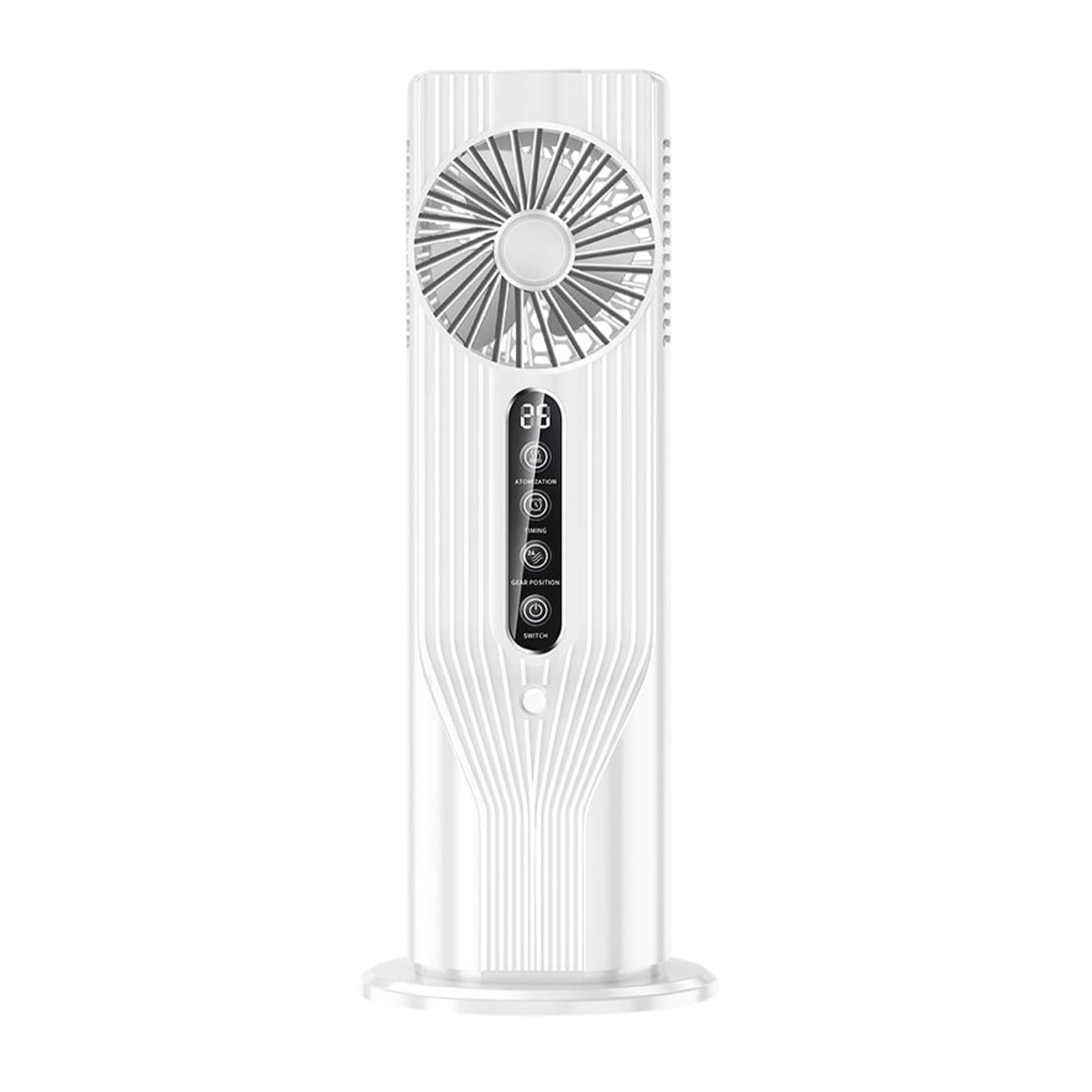 sugerou Portable Air Conditioner Fan, 3-in-1 Evaporative Cooler with Water Mister, 6 Speeds Desktop Personal Cooling Device, 6H Timer USB Powered Small Mini Misting Machine White
