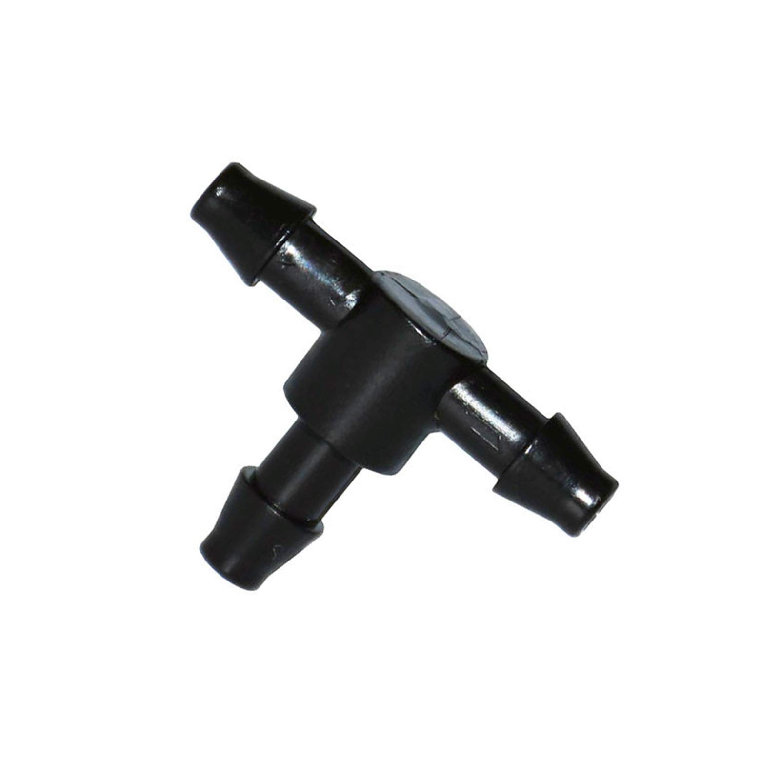 Té d'irrigation de jardin 1/4 pouce connecteur barbelé noir lot de 200 pièces pour tuyau