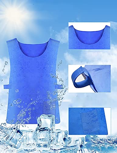 Summer Ice Cooling Vest for Men Women,Reusable Adjustable Cold Vest Fabric Sport Cool Vest Body Ice Vest for Cycling,Running Outdoor Sports Cool Vest in Hot Weather3