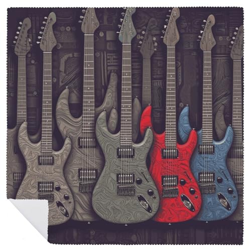 Servilletas de Tela con Diseño de Guitarra Florales 6 Piezas miniatura 6