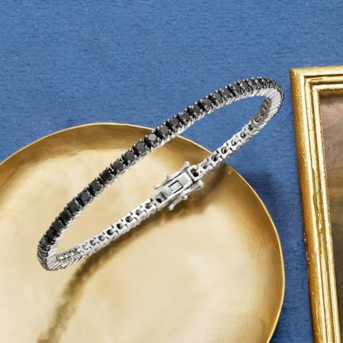 Ross-Simons 5.00 ct. t.w. Black Diamond Tennis Bracelet in Sterling Silver3
