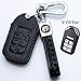 Hey Kaulor for Honda Leather Cover Key Fob Case Protector Jacket Remote Holder for 2015 2016 2017 2018 2019 Honda Accord Civic CR-V CRV Pilot