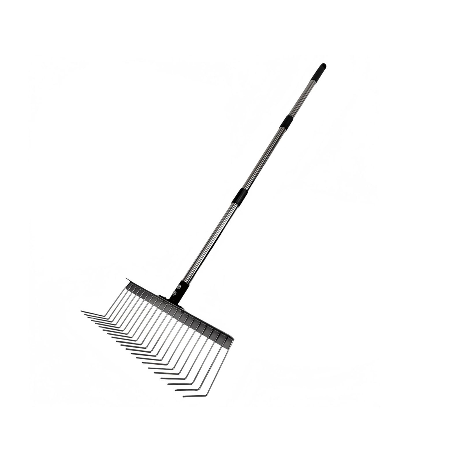 Durability Metal Rakes Ergonomic Grip for Gardening Grass Maintenance Pet Waste Removal and Hard Debris Collection Stainless Steel Rakes