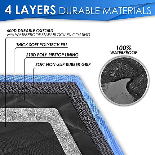 CHOUE Hundematte Fürs Auto Schwarz Hundeautositz Hundesitz Mittlere Hunde für Haustiere Hintere Hängematte Schutz Autositzbezug