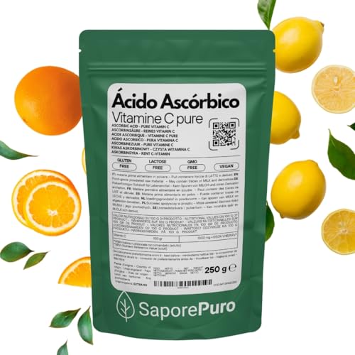 Vitamina C pura en polvo - ácido ascórbico 250 gr