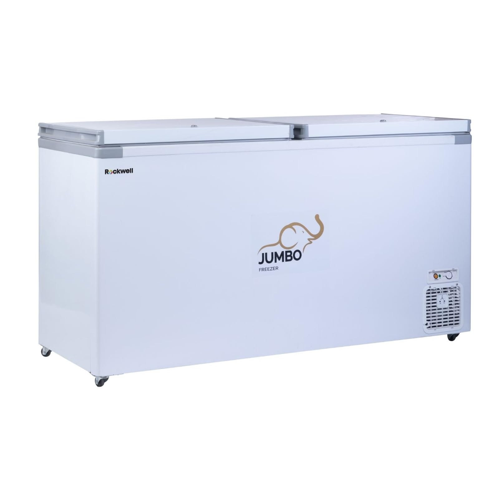 Rockwell 550DDO Hard Top Deep Freezer, 4 Star, Convertible, Double Door, Low Power Consumption Chest Freezer