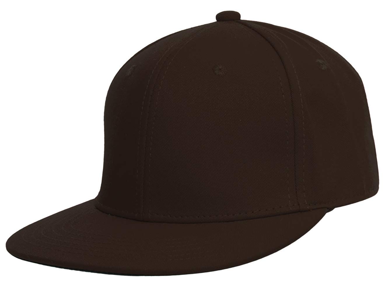 TOP HEADWEAR Plain Flat Bill Fitted Hat