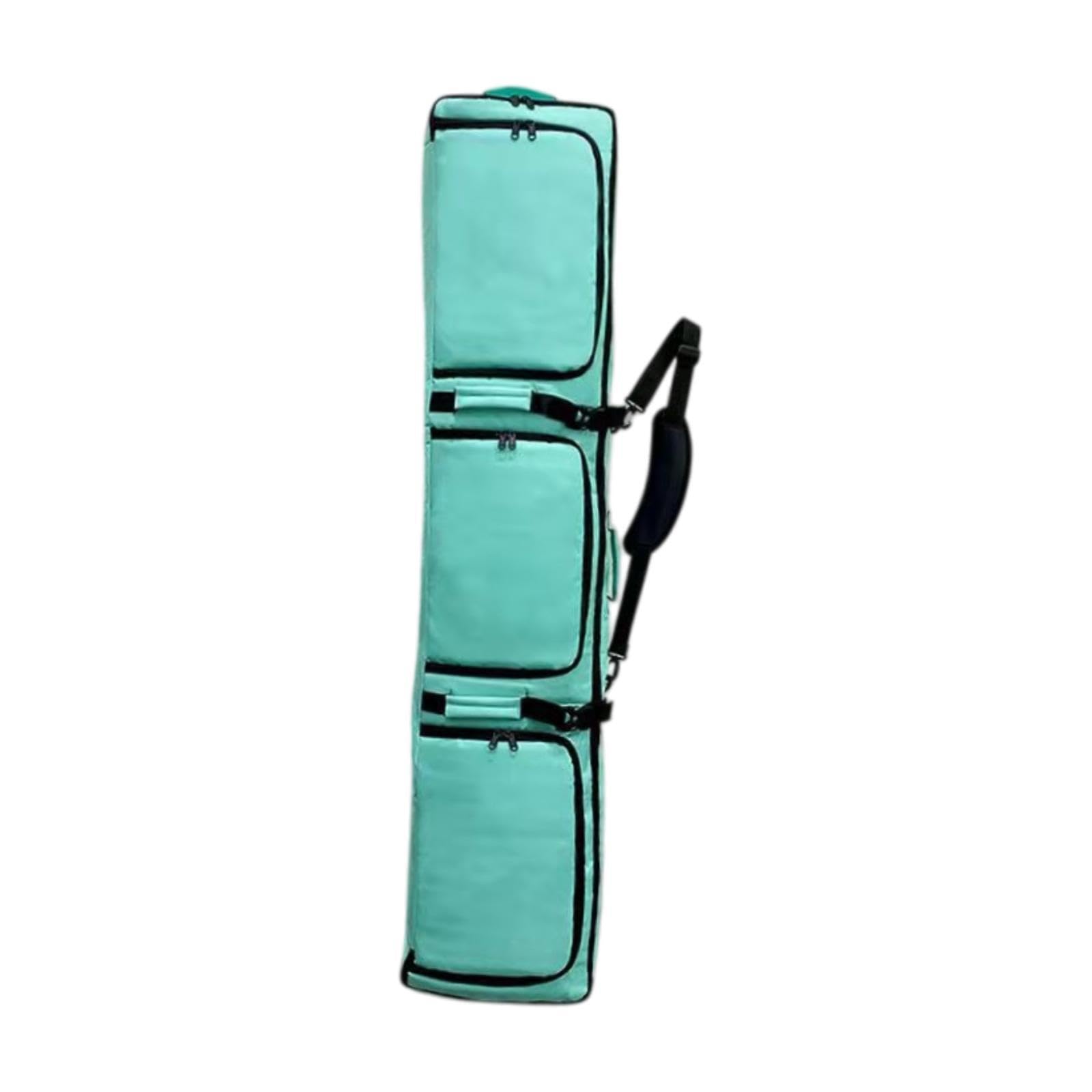 Skitasche/Snowboardtasche mit Rollen, ideal für Flugreisen, praktische Aufbewahrung der Skiausrüstung, großes Fassungsvermögen, leicht, Grün, 165 x 36 x 20 cm