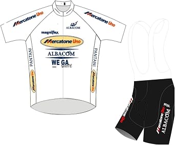 Marco Pantani Retro Pro Team Mercatone Uno Cycling Jersey Set, Mens Summer Short Sleeve MTB Bike Clothing