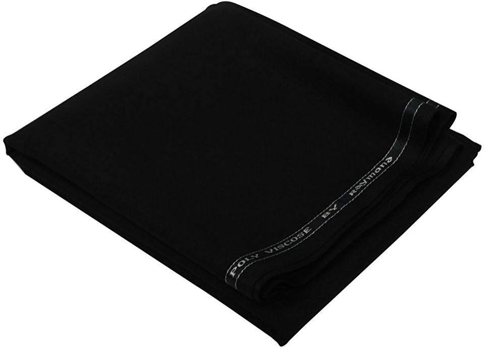 Men's Unstitched PV 1.25 m Trouser Fabric (Black, Free Size)