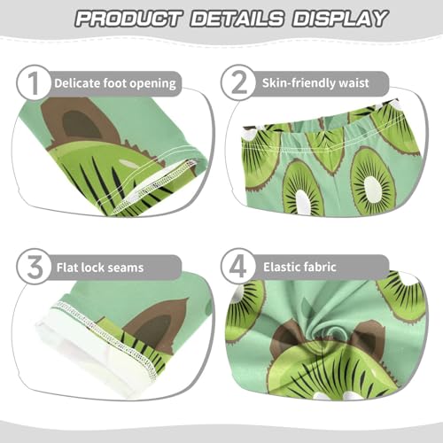 Toddler Girls Leggings Printed Yoga Pants Leggings Bear's Face Kiwi Slices for Kids3