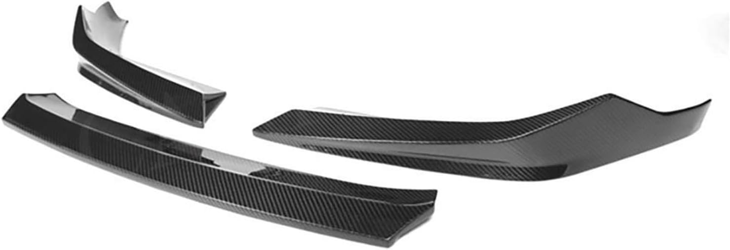Carbon Fiber Front Lip Spoiler Splitters，Compatible for BMW 5 Series F90 M5 2021+ 3Pcs Bumper Guard Apron Bodykits Car Styling Accessories(FRP Unpainted Black)