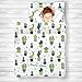 Custom Cartoon Cute Cactus Toddler Bed Mattress with Name,Toddler Sleeping Bag,Personalized Name Nap Mat for Kids,Girls,Nap Mats for Preschool