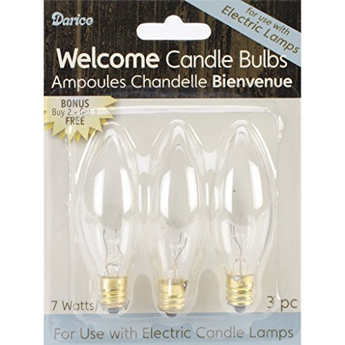 Electric Candle Bulb 7 Watt 6 Count (2 pack of 3 )