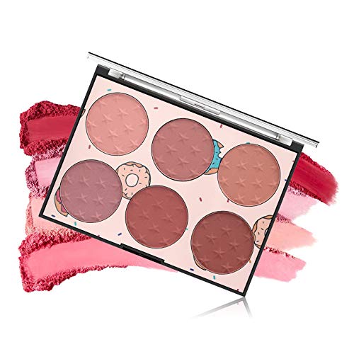 LSxia 6 Colors Face Blush Palette, Light Luxury Cheeks Blush Palette Matte Blush Powder, Contour and Highlight Blush Palette Face Blush Makeup Gift Set for Women -Set A