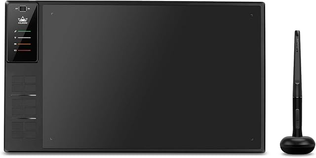 HUION Inspiroy WH1409 V2 Wireless Digital Graphic Drawing Tablet Tilt Function Battery-Free Stylus with 12 Press Keys and 20 Pen Nibs