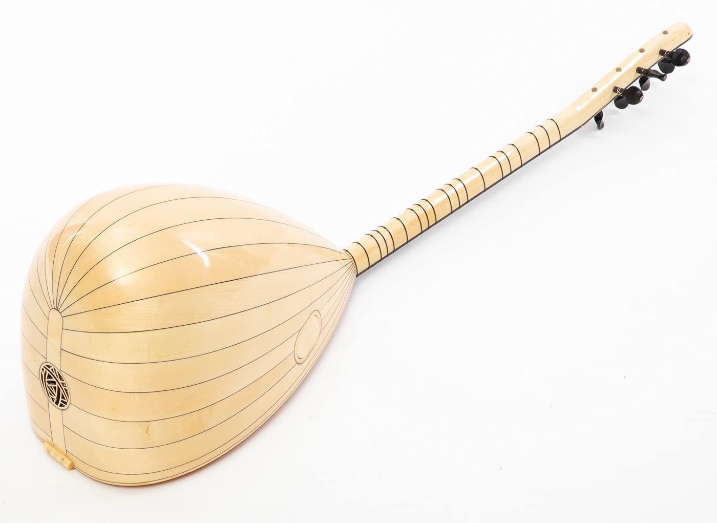Turkish Short Neck Baglama Saz made of Maple Wood, Cedar Top, With Soft case, free Extra strings & Picks Mizrab - Image 7