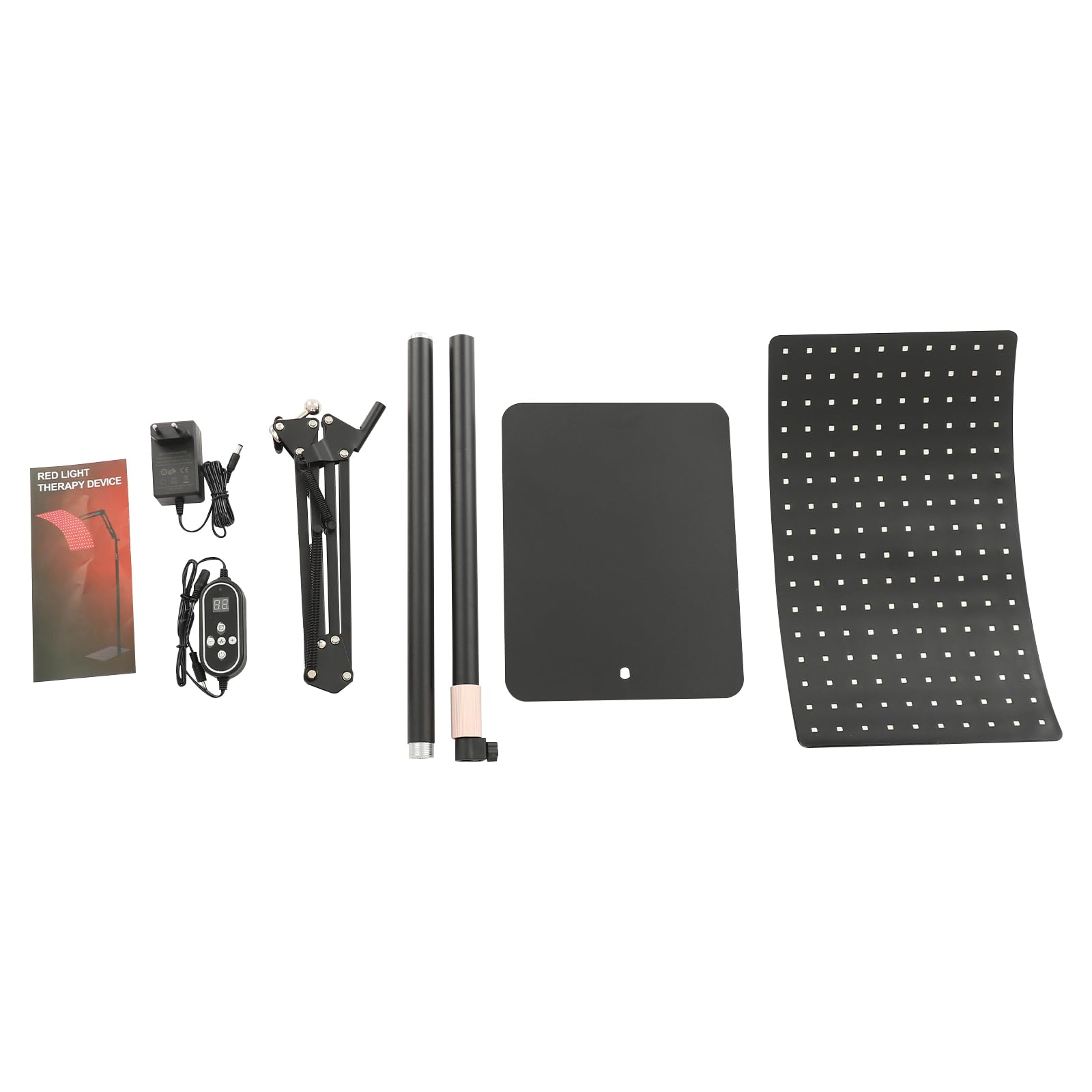 Rotlichtlampe 660nm/850nm mit Ständer und Timer, LED-Infrarotlampe 80W dimmbar, Höhenverstellbar 180cm, Pulsmodus, großes Bestrahlungsfeld für Schmerzlinderung & Hautpflege