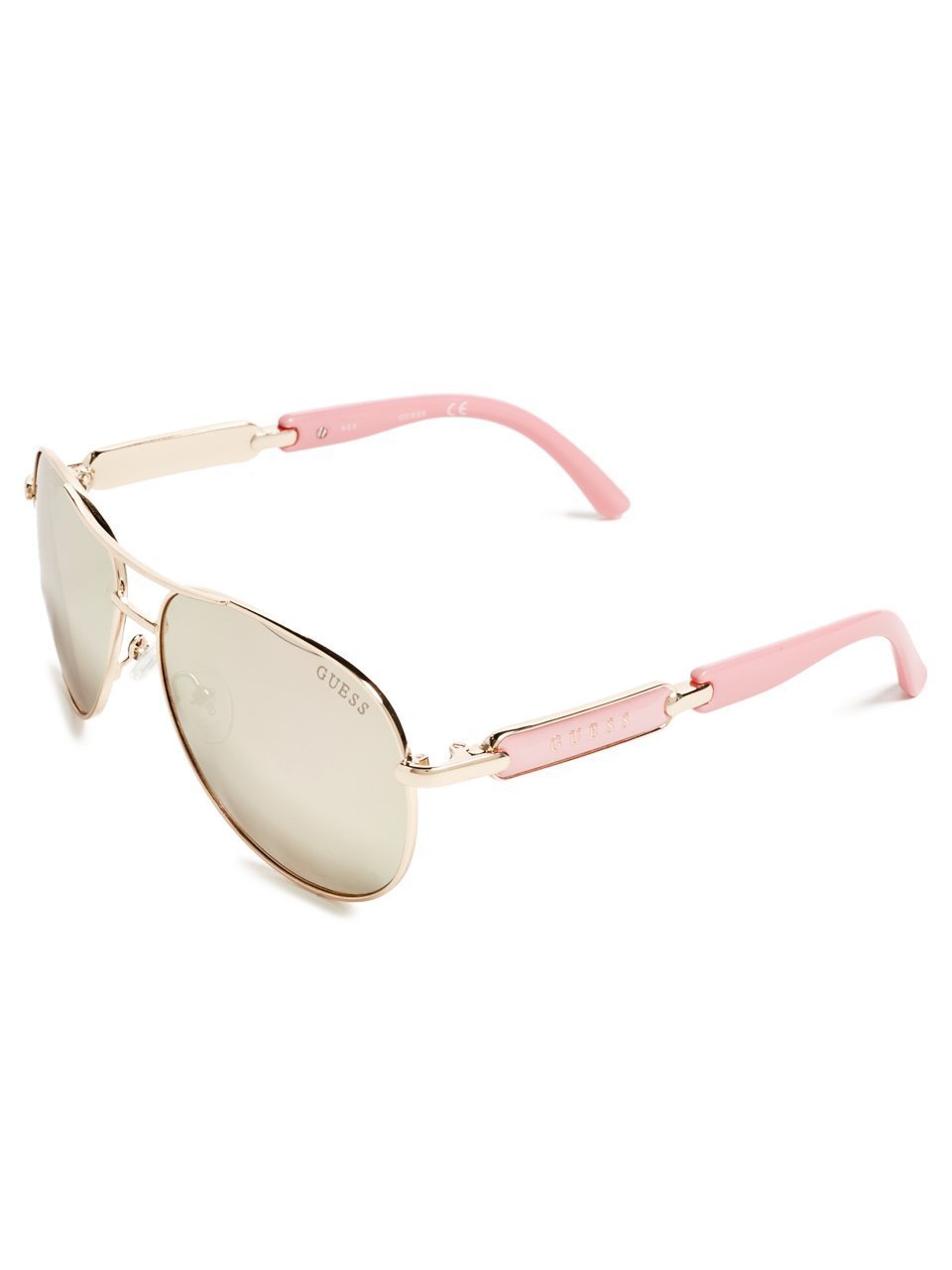 GUESS Women's Metal Aviator Sunglasses