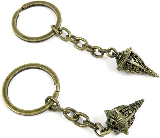 Antique Bronze Keychain Key Chain Tags Keyring Ring Jewelry Making Charms Supplies KC1078 Streetlight Lantern
