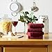 DII Basic Terry Collection Waffle Dishtowel Set, 15x26, Solid Wine, 4 Piece
