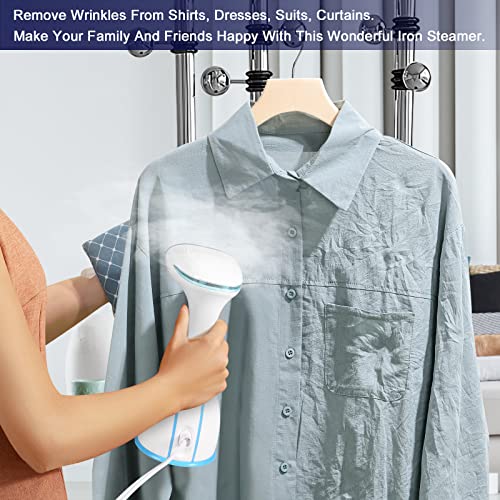Steamer For Clothes 15S Heat Up Handheld Garment Steamer With Ironing Glove, Fabric & Lint Brush, Portable Travel Clothes Steamer With 3 Steam Modes, Fabric Wrinkle Remover With Detachable Water Tank #TOP2