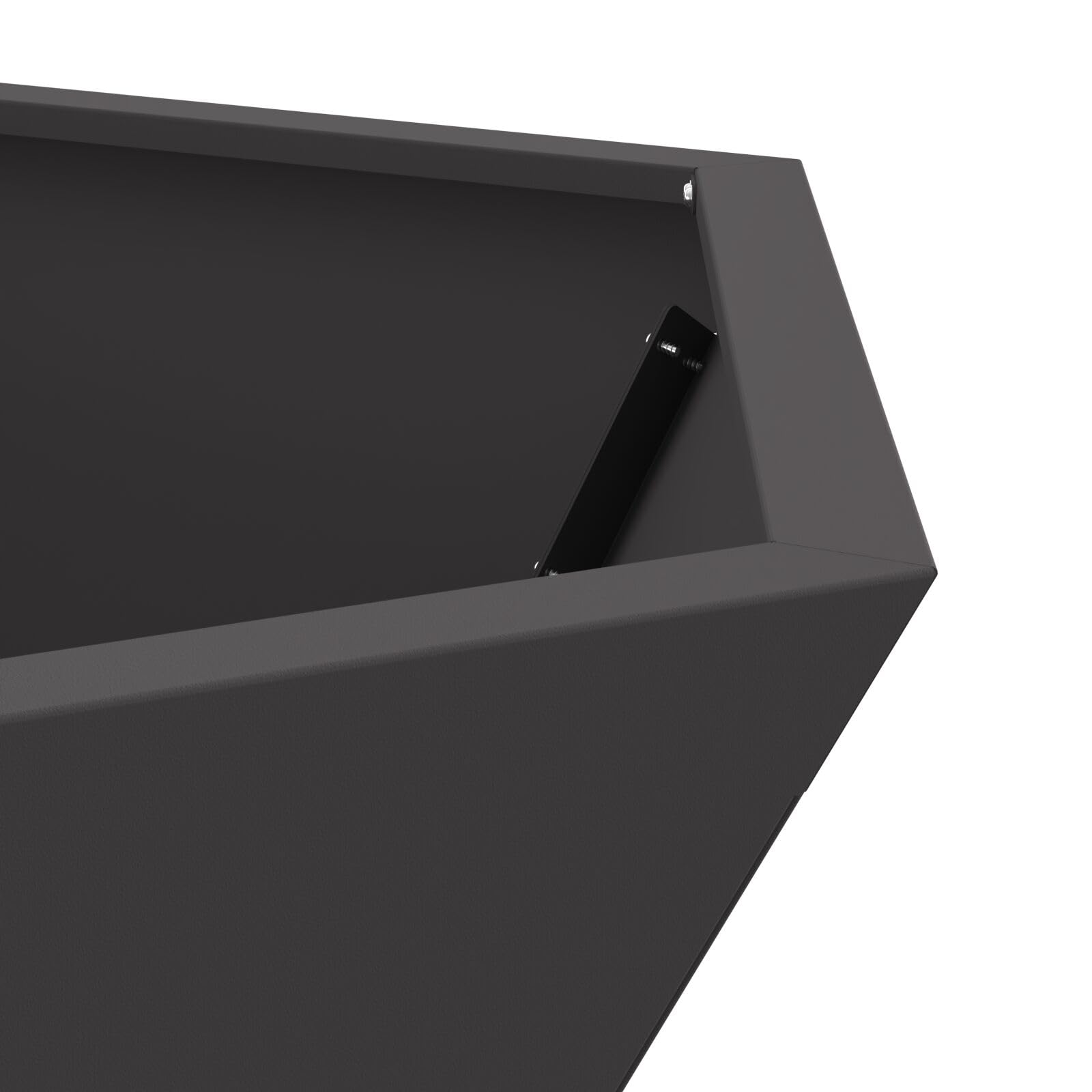 Sześciokątne palenisko czarne 75 x 75 x 28 cm stal-858996