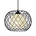 Lampe à Suspension Rétro en Métal Noir Cage E27 Suspension Industrielle,Lustre LED Moderne Simple Cuisine Salon Suspension Luminaire Créatif Antique Lampe Suspension E27 pour Cuisine Chambre