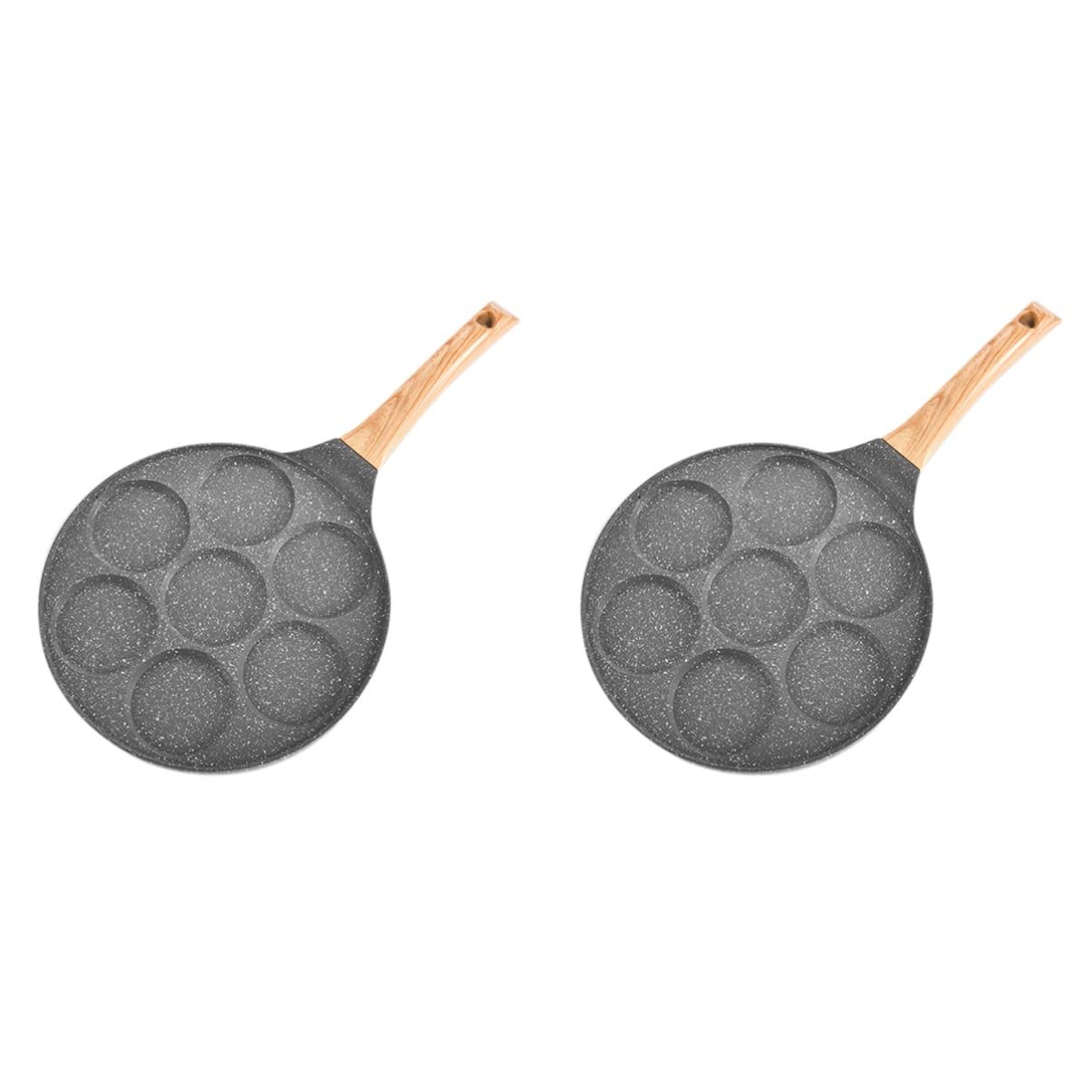 INOOMP 2 pcs Stone Non Material for Pan Cookare Plett Non-stick Octopus Gray Omelette Rying Pancake Dumplings Household - Nonstick Fryingpan Cup Outdoor Frying Skillet Eggs Kitchen Crepe