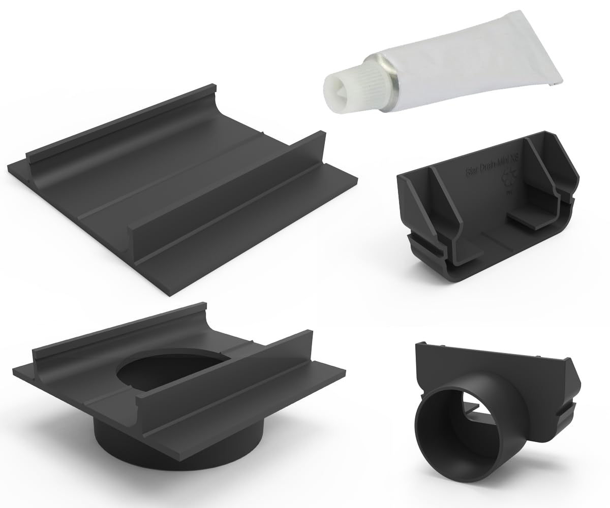 S-lon Kit caniveau Design 8.00 m Aluminium Gris Type 65x35