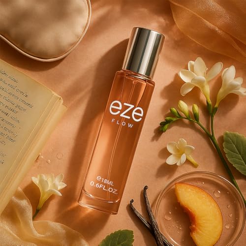 Image of Eze Perfume Flow Eau De Parfum For Women - 18ml | Long-Lasting Luxury Perfume | Elegant Peach, Freesia & Rose | Warm Sandalwood, Musk & Vanilla Base | Premium Floral & Woody Fragrance