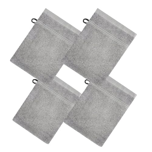 Manopla De Baño | Manopla Exfoliante | 4 Unidades Guante De Algodón para Baño De Manos Y Rostro Piel Hombre Niño Bebé Viaje Toallita