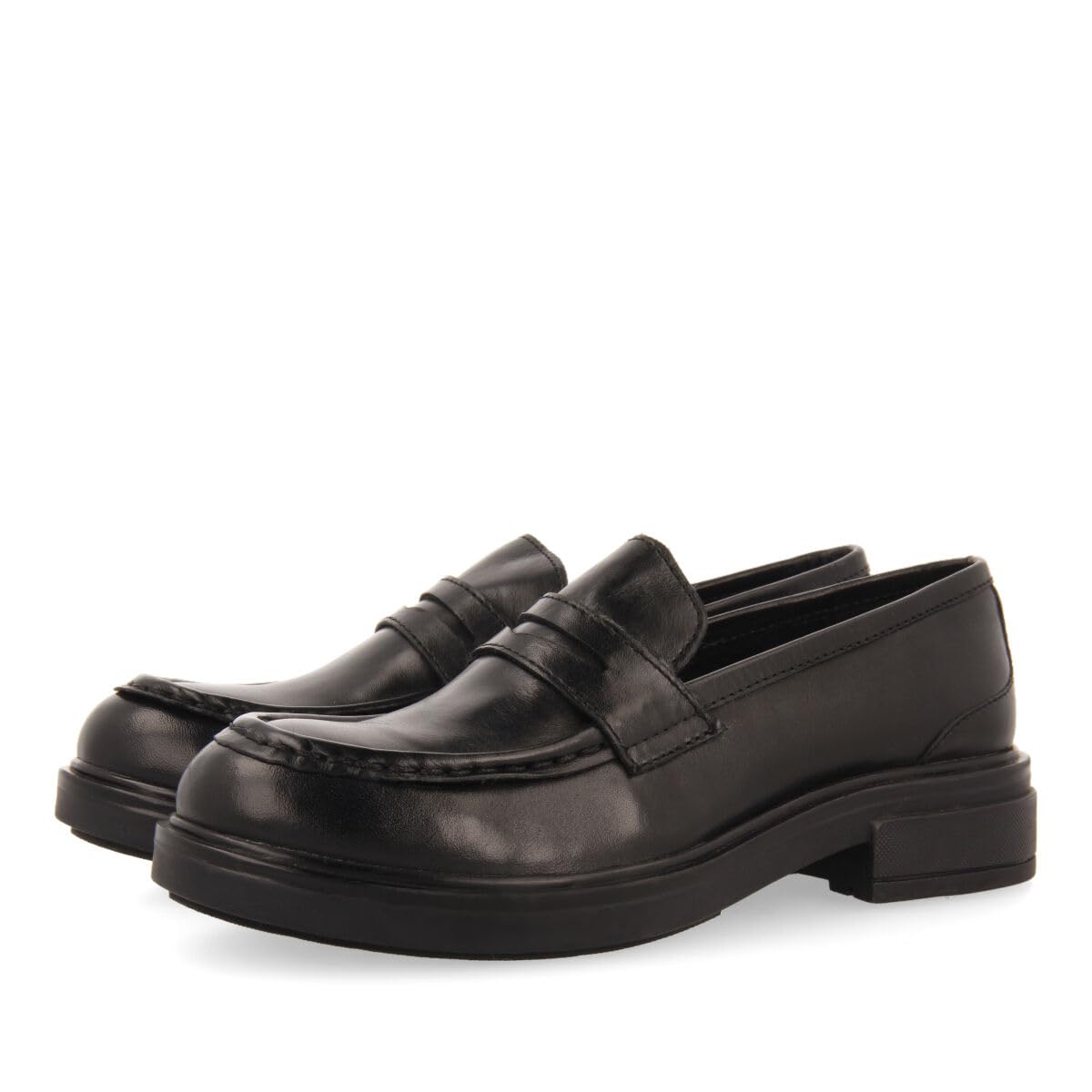 GIOSEPPO Mocasines Negros de Piel clásicos para niña y niño lanach