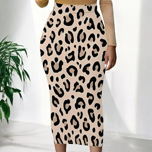 Women's Long Pencil Skirt High Waisted Summer Fall Club Bodycon Tight Maxi Skirts Casual Elastic Below Knee Office Work Skirt3