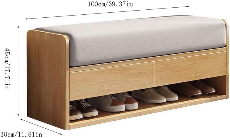 Foot Stools ottoman Shoe Bench Shoe Changing Stool Home Door Stool Integrated Simple Entry Storage Shoe Rack Soft Package Door Stool Stool Shoe Changing Stool(A), S100cm