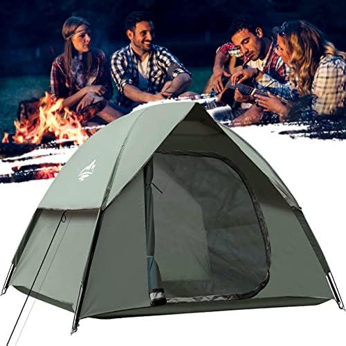 2-3person Camping Tent, 4-5people Tents for Camping with Shelter, Family Dome Tent with Removable Rainfly, Lightweight Tent for Camping, Traveling, Hiking, Outdoor (2-3person Set up)